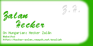 zalan hecker business card
